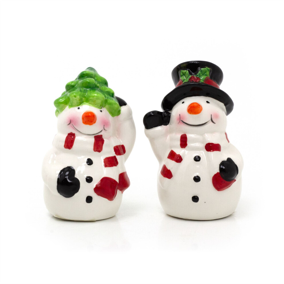 Christmas Snowman Salt and Pepper Pots | Festive Salt And Pepper Set Xmas Salt And Pepper Shakers | Christmas Characters Cruet Sets