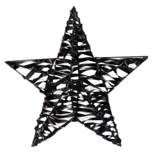Black 3D Christmas Star Light | Diamond Star Decoration With 40 LED Lights Battery Operated | Christmas Window Lights - 30cm