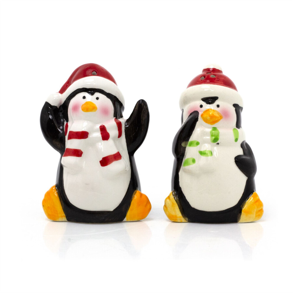 Christmas Penguin Salt and Pepper Pots | Festive Salt And Pepper Set Xmas Salt And Pepper Shakers | Christmas Characters Cruet Sets