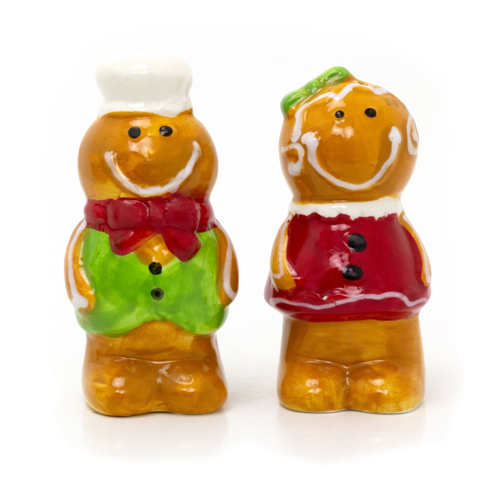 Christmas Gingerbread Salt and Pepper Pots | Festive Salt And Pepper Set Xmas Salt And Pepper Shakers | Christmas Characters Cruet Sets