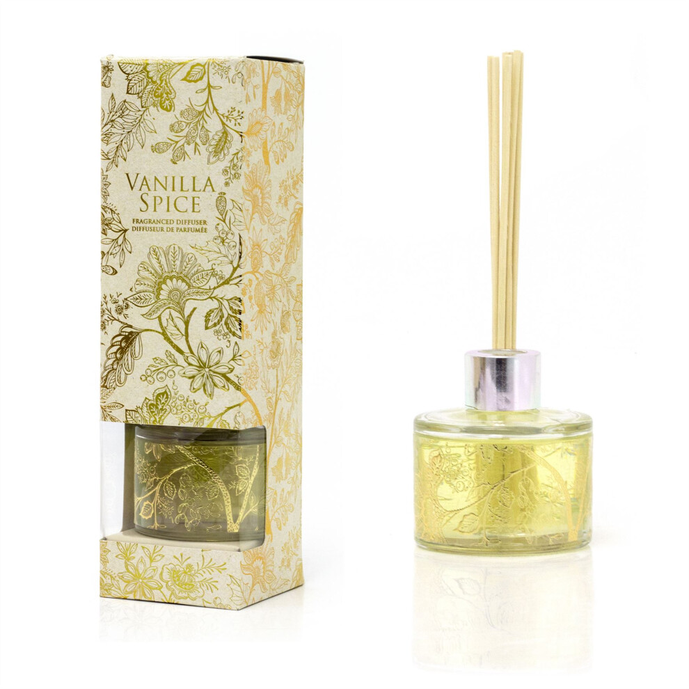 100ml Vanilla Spice Reed Diffuser | Warm Vanilla Home Fragrance Room Diffuser | Scented Oil Diffuser Diffusers For Home - Aroma Gift