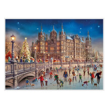 Christmas at Schwerin Castle Advent Calendar Card | Christmas Advent Calendar Greetings Card with Envelope | Door Advent Calendar - 15.5x11cm