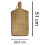 Carousel Rustic Bark Chopping Board | Mango Wood Rectangular Paddle Cutting Board | Traditional Wooden Chopping Board Kitchen Board 50x25cm 3