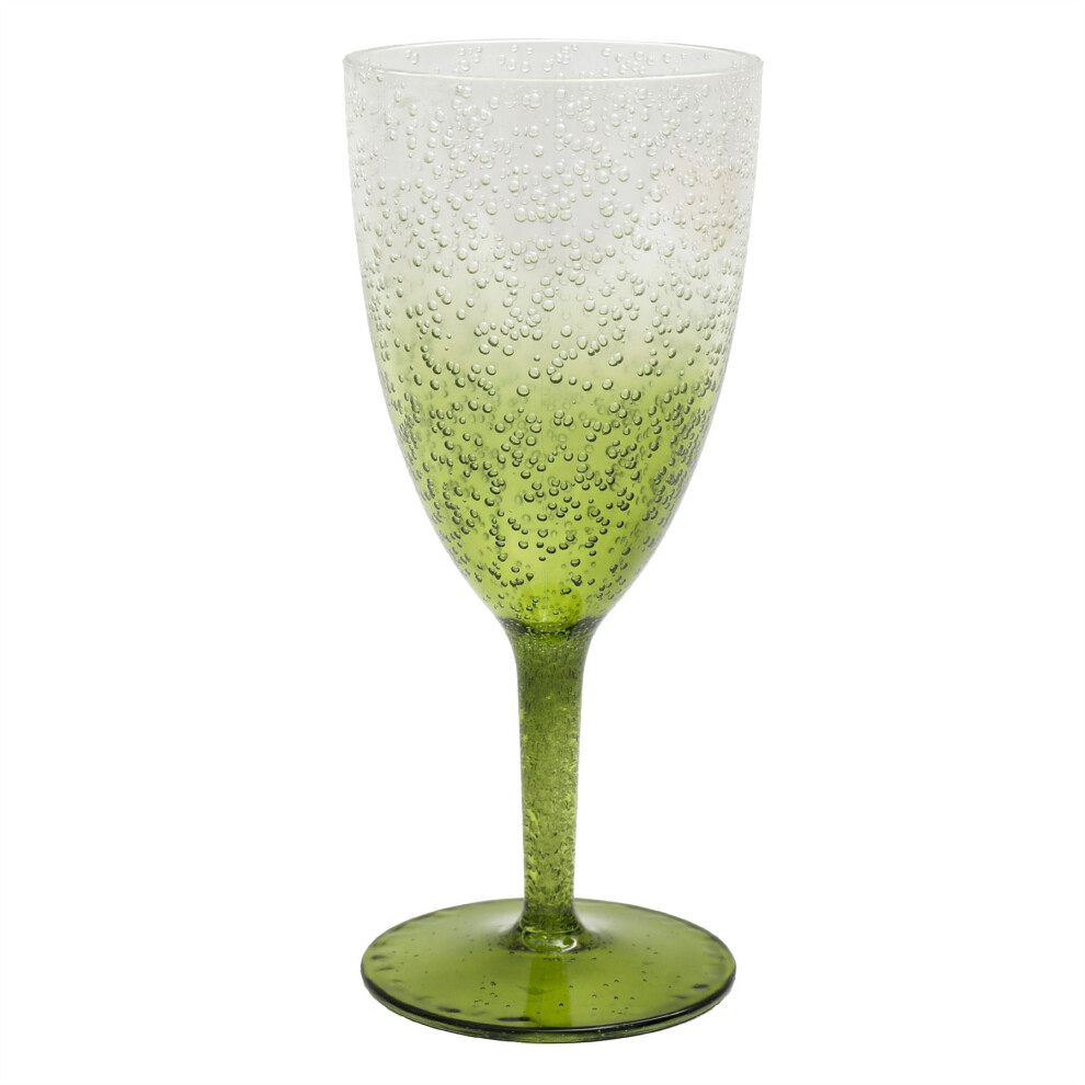Green Bubbles Plastic Wine Glass | Reusable Plastic Wine Glass Goblet Garden Picnic Glass Wine | Reusable Drinkware Outdoor Wine Glass
