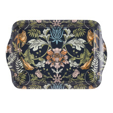 Ulster Weavers Finch & Flower Scatter Tray | Flora & Fauna Rectangle Snack Tray Small Tea Coffee Tray | Kitchen Serving Tray With Handles - 21cm