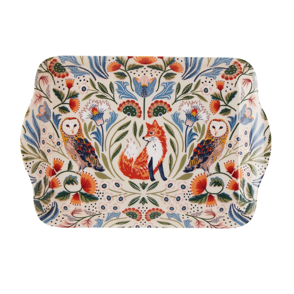 Ulster Weavers Blackthorn Scatter Tray | Flora & Fauna Rectangle Snack Tray Small Tea Coffee Tray | Kitchen Serving Tray With Handles - 21cm