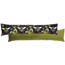 Midnight Garden Bee Draught Excluder | Floral Bee Draught Excluder For Doors Door Draught Cushion | Velvet Fabric Draft Excluder Door Cushion - 88cm