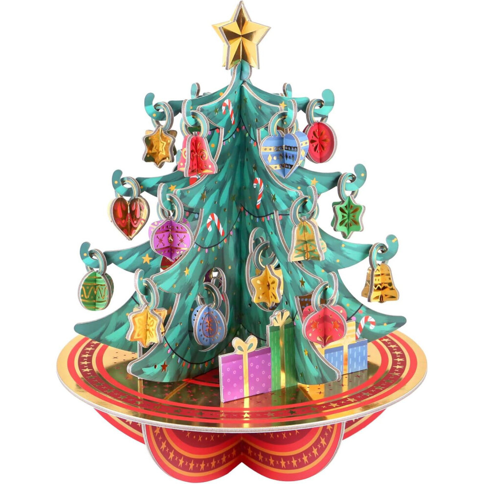 3D Christmas Advent Calendar - Christmas Tree | Pop-up Advent Calendar Freestanding Advent Calendar | Pirouette Countdown Calendar
