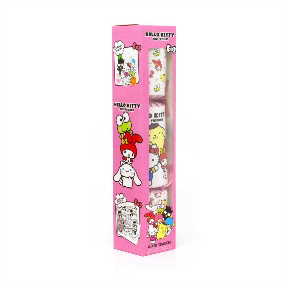Giant Hello Kitty & Friends Christmas Cracker | Jumbo Family Christmas Cracker | Children Extra Large Novelty Xmas Cracker - 55cm