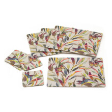Set Of 4 Butterfly Placemats & Coasters | 4 Kitchen Dining Table Coasters and Placemats | 8 Piece Table Place Mat Set