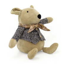 Henry Mouse Doorstop | Novelty Decorative Fabric Animal Door Stop | Dormouse Shaped Door Stopper 1.5kg - 24cm