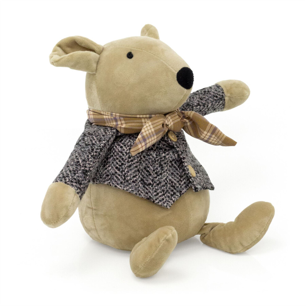 Carousel Henry Mouse Doorstop | Novelty Decorative Fabric Animal Door Stop | Dormouse Shaped Door Stopper 1.5Kg - 24Cm