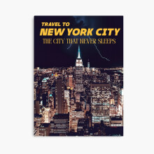 (Vintage New York City, New York City ,Travel, Travel, New York,Travel Themed=868) Canvas Print DIY Framed Kit Wall Art Room Decor 16x20 inch or 18x18"