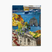 (Italy Amalfi Coast Photo Collage Wall Artri=4731) Canvas Print DIY Framed Kit Wall Art Room Decor 16x20 inch or 18x18"