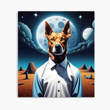 (Cute dog photo art=4566) Canvas Print DIY Framed Kit Wall Art Room Decor 16x20 inch or 18x18"