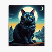 (Cute cat photo art=4536) Canvas Print DIY Framed Kit Wall Art Room Decor 16x20 inch or 18x18"