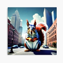 (Surreal squirrel photo art =4151) Canvas Print DIY Framed Kit Wall Art Room Decor 16x20 inch or 18x18"