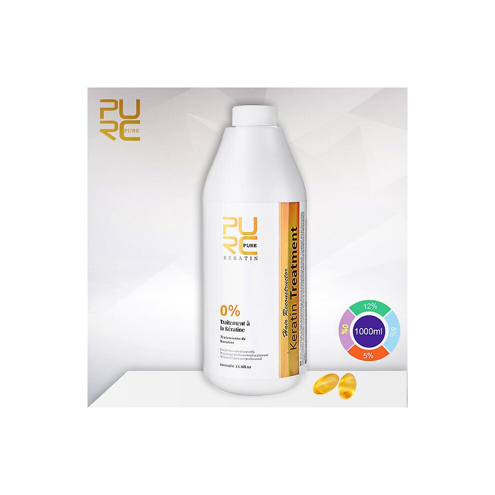 (0 persent) Jinzhaolai Purc Brazilian Keratin Hair Treatment Shampoo Professional Smoothing Straightening Curly Hair Care Product 0% 5% 8% 12% 1000ml