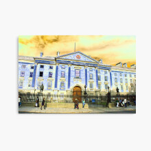 (Chrome Colorful city of Dublin, Ireland=6088) Canvas Print DIY Framed Kit Wall Art Room Decor 16x20 inch or 18x18"