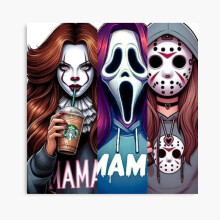 (Women Of Horror =10514) Canvas Print DIY Framed Kit Wall Art Room Decor 16x20 inch or 18x18"