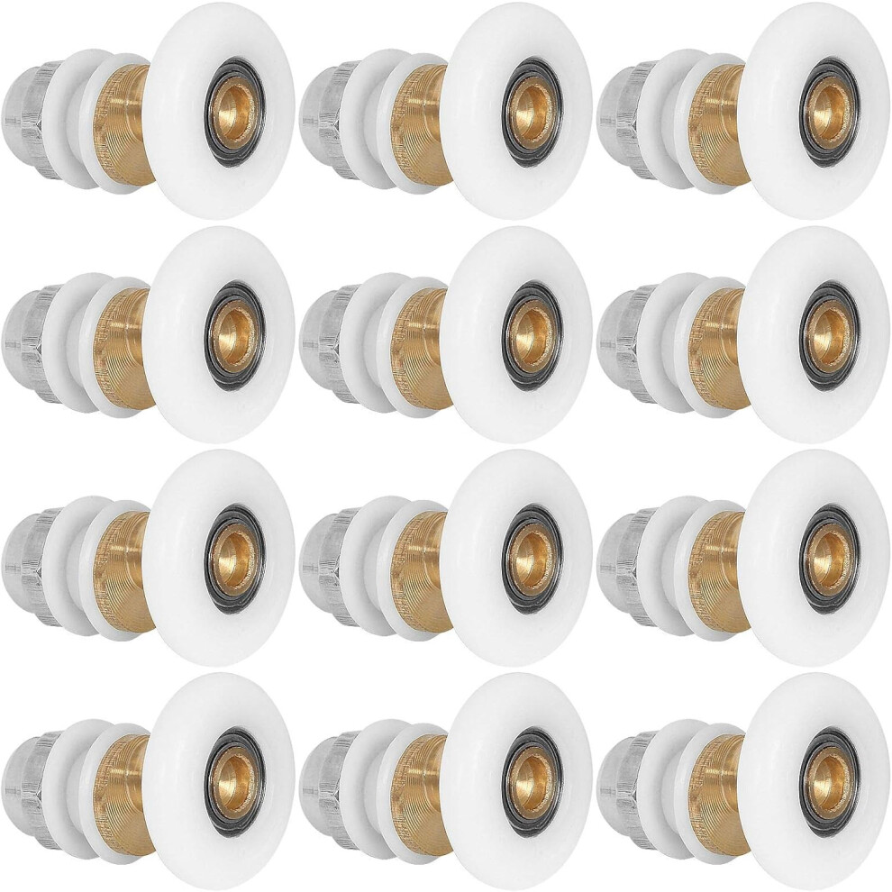 Set Of 12 Shower Door Rollers, Brass Sliding Shower Door Roller 23Mm - Thickness: 6Mm 9469042586858