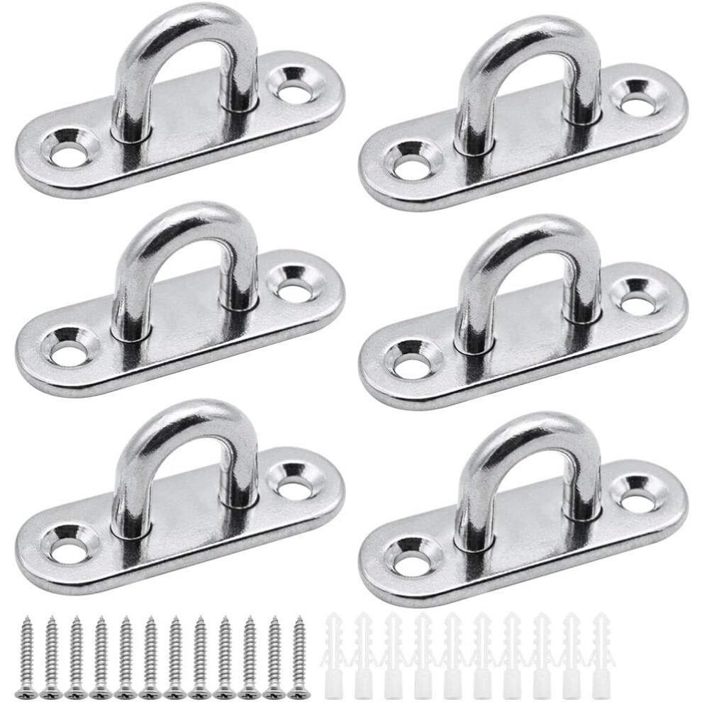 Photos - Nail / Screw / Fastener 6pcs Eyelet Plates Stainless Steel Cover Plate 5mm Mast Plate Heavy Duty Fixing Hooks for Wall Hooks Hanging Chairs Awning B