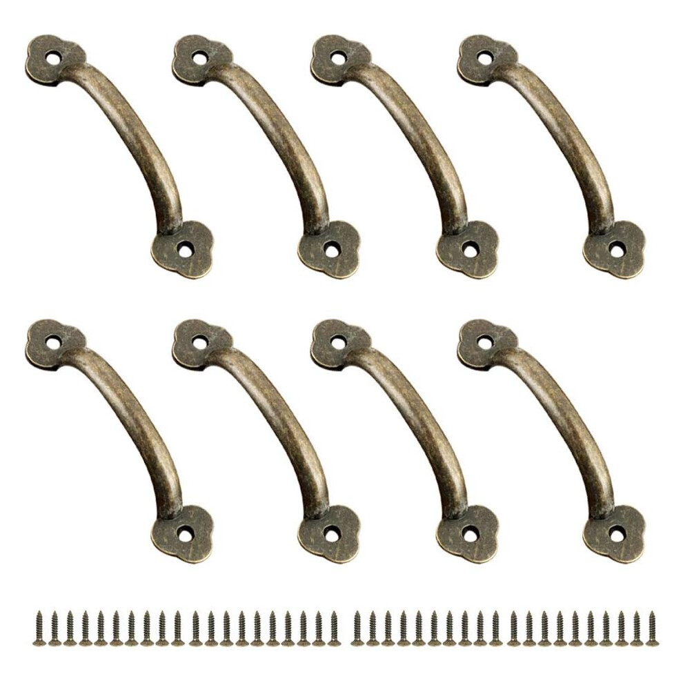 8Pcs Zinc Alloy Rustic Cabinet Handles Door Knobs Center To Center Pulls For Kitchen Barn Door Garden Shed (100Mm) 9469042587442