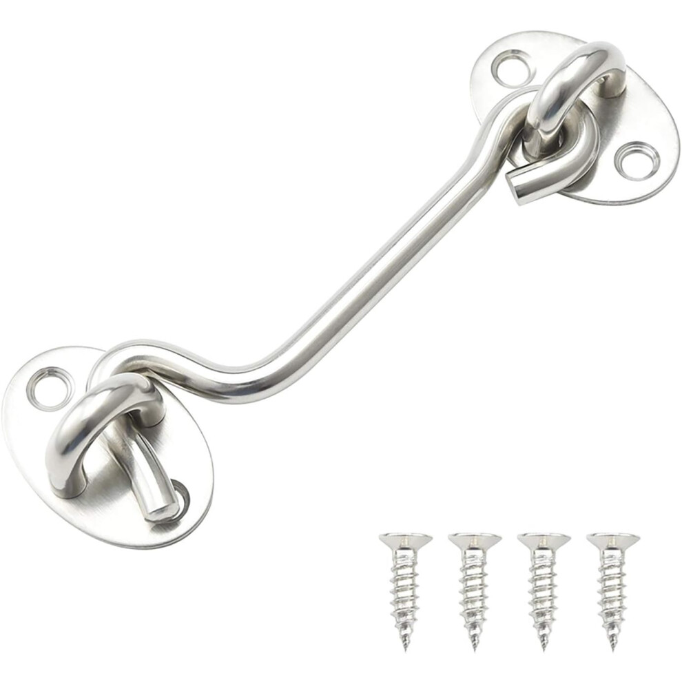 Door Locks & Bolts, Cabin Hook, Window Bracket For Silent Spacer, Stainless Steel, 100Mm, Silver 9469042587640