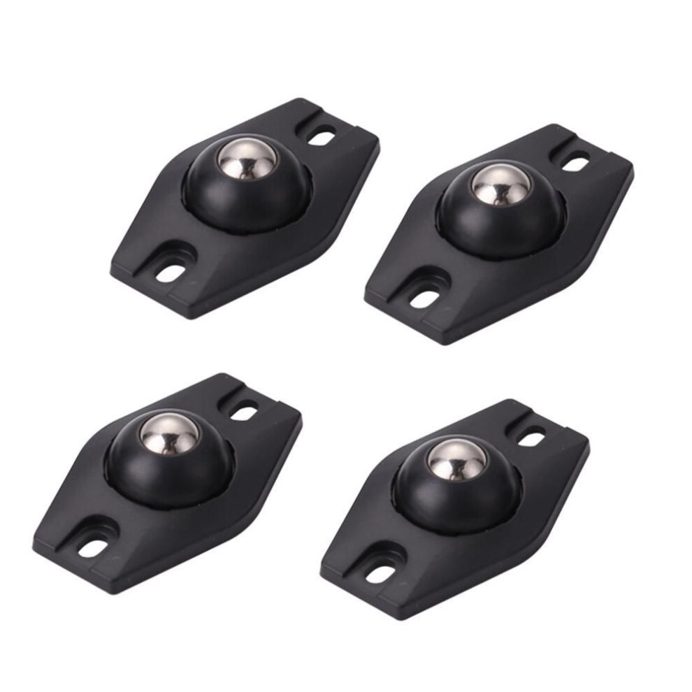 (black, 4pcs) 4pcs/set Rotating Storage Box Caster Ball Universal Trash Can Bottom Wheel Pulley Self-Adhesive Furniture Rollers