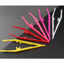Pinzette coniche / Pinzette di plastica colorate (confezione da 10, monouso, cosmetiche, da laboratorio, pronto soccorso, uso medico)