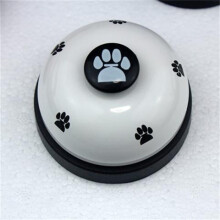 Confezione da 2 campanelli per l'addestramento degli animali domestici, campanelli per cani con impronte di zampe in bianco e nero e pulsanti grandi,
