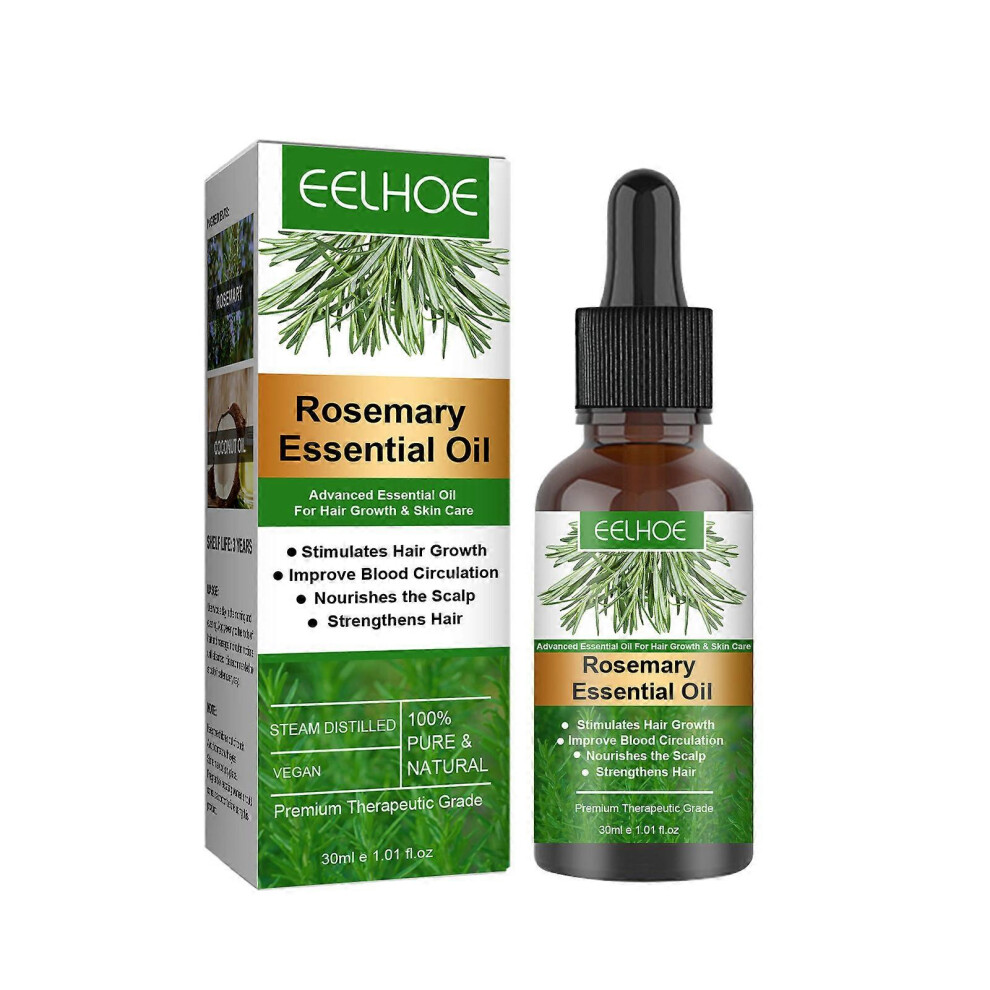 Rosemary hair care essential oil nourishes hair roots, strengthens hair and repairs dense hair