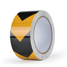 45Mx5cm Reflective Warning Tape, Reflector Safety Tape for Arrow Direction, Warning Signal, High Visibility, High Intensity, Arrow in Yellow and Black