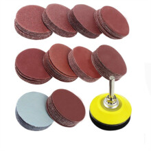 100 Schleifscheiben 50mm Schleifpolierscheibe + 1 Schleifpolierpad für Bohrmaschine Schleifpapier Körnung 80 120 180 240 400 600 800 1200 2000 3000
