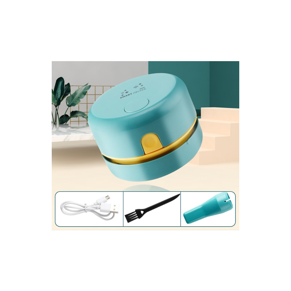 Desktop Vacuum Cleaner Mini Charging Cleaner Eraser Keyboard Cleaner Green 9469042592767