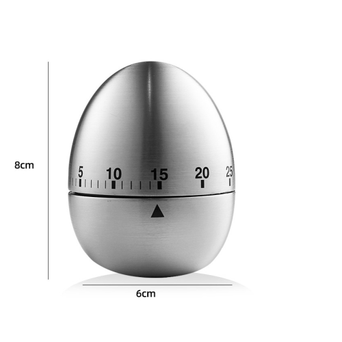 Egg Kitchen Timer Mechanical Rotating Alarm Stainless Steel 60 Minute Timer for Cooking 2
