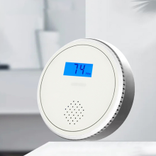 Carbon Monoxide Detector, Carbon Monoxide Alarm with Test Button and LED Status Indicator, CO Detector and LCD Display