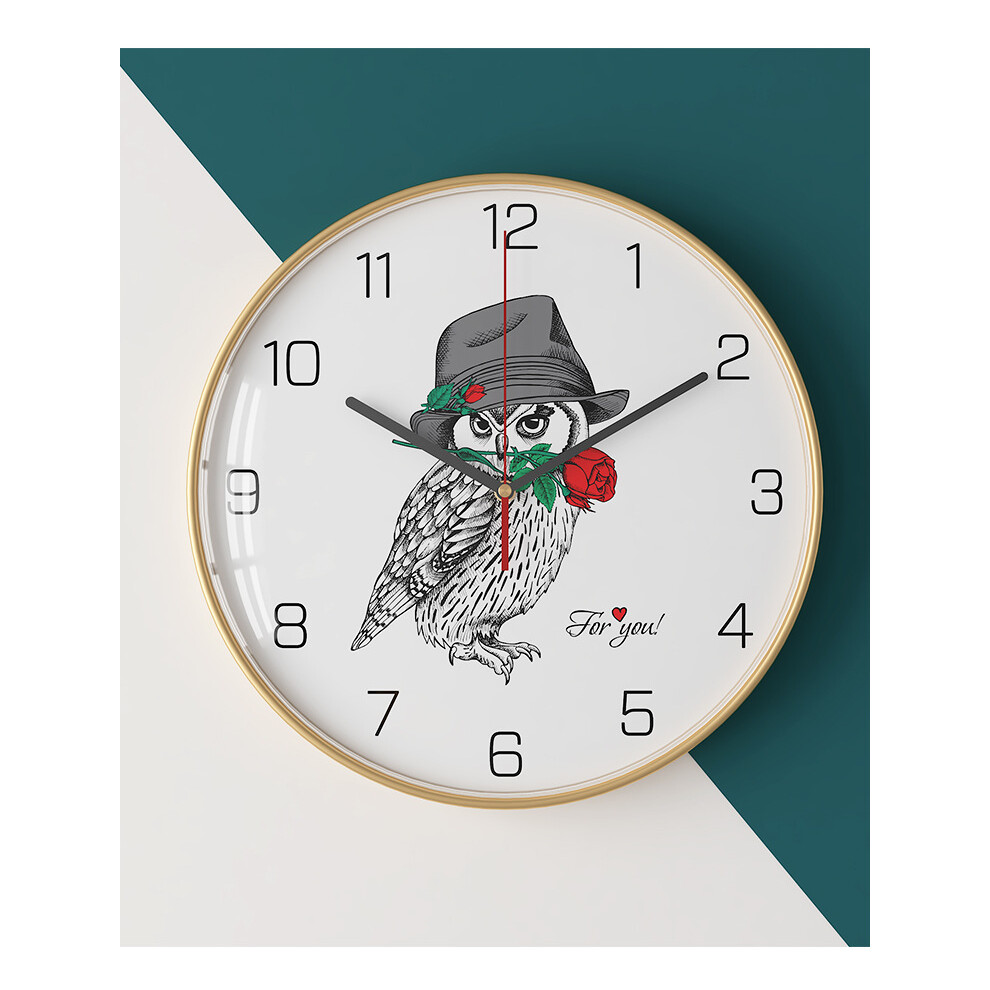 Modern minimalist wall clock sex wall clock living room cartoon metal clock silent clockï¼Orchouette-image-OPC-PG5R57R-NEW