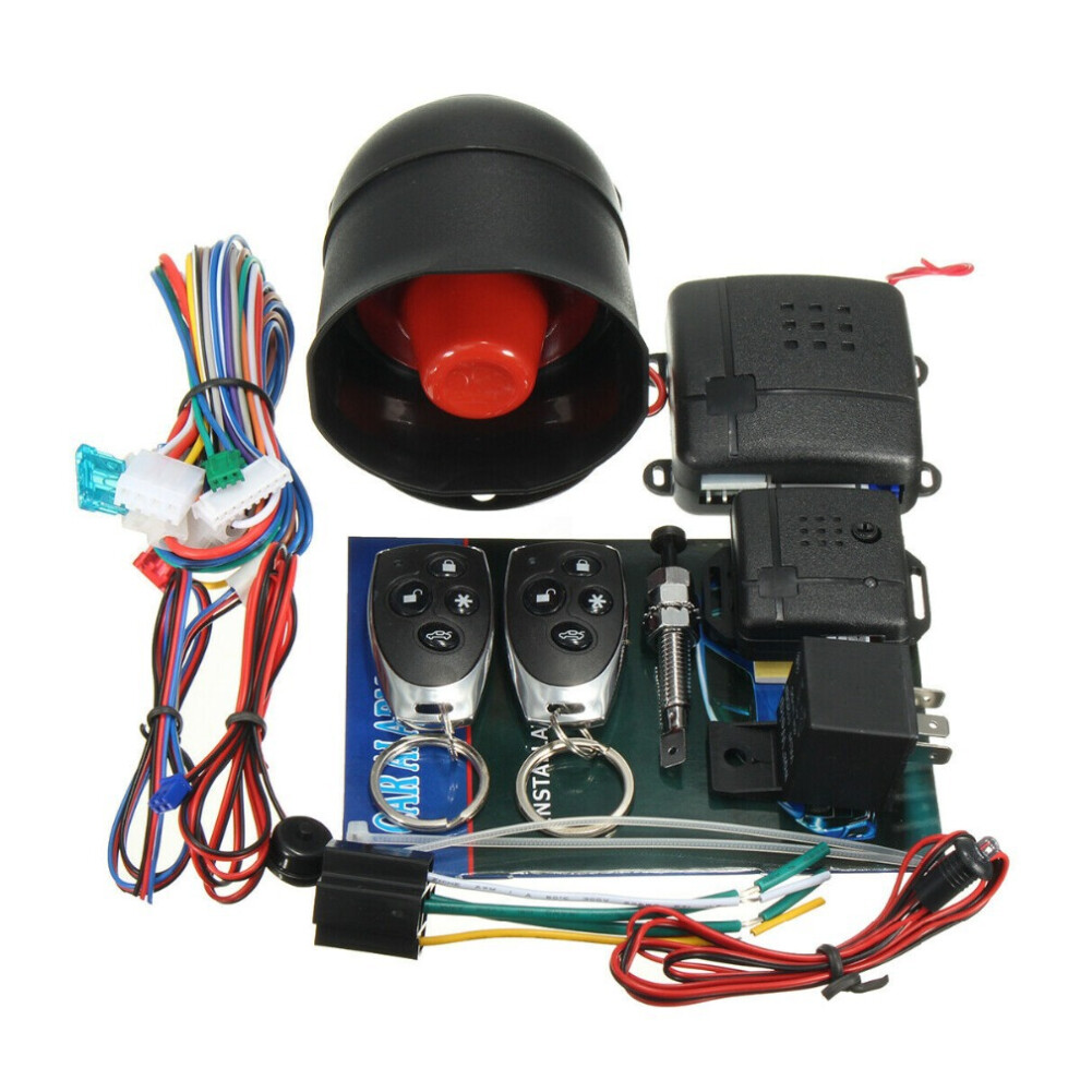 Vehicle Security System With 2 Remote Controls Car Alarm Security Protection System Keyless Entry Car Alarm 9469042601056