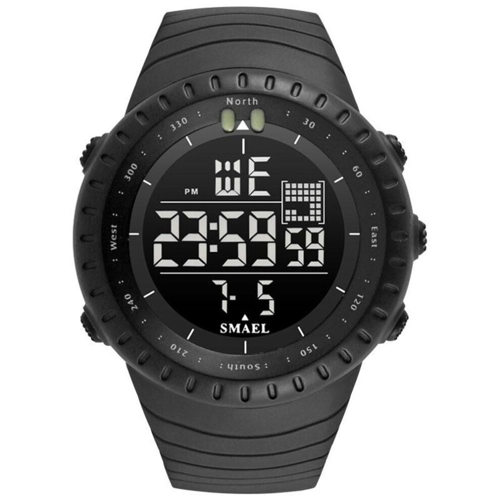 (black, With Package) Smael Brand New Electronics Watch Analog Quartz Wristwatch Horloge 50 Meters Waterproof Kol Saati 1237 Digital Alarm Men Watches