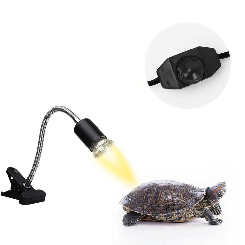 50W UVA UVB Bulbs, Reptile Lamp Turtle Heating Lamp with Long Base 360 Rotation for Reptiles and Amphibians