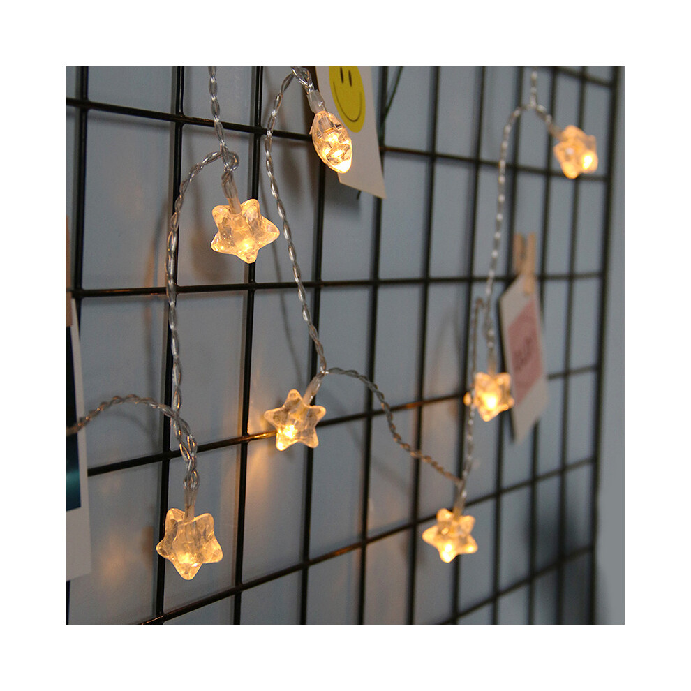 Star String Lights 6m 40 Warm White Star Lights, Battery Powered, (Bling Crystal)-image-OPC-PG5R5WB-NEW