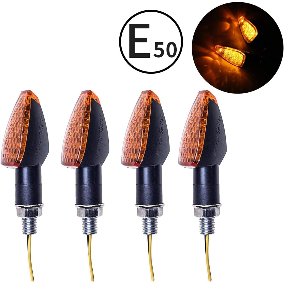 4Pcs Motorcycle Indicators 14Led Turn Signal Lights 12V Waterproof Running Indicator Blinker Universal For Motorcycle Scooter Quad Cruiser Off Road 9469042604521