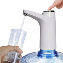 Bottled Water Dispenser - USB Charging Drinking Water Pump Portable Electric Water Dispenser Water Bottle Switch for Universal 5 Gallon Bottle (White)