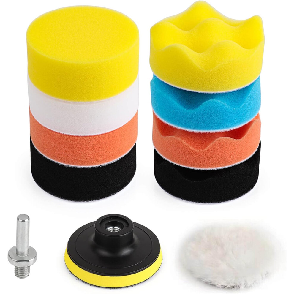 11Pcs 80Mm Polishing Pads Polishing Sponge Buffing Set With M10 Drill Wool Polishing Pads For Car Polishing Shoes Polishing 9469042607133