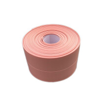(2 pezzi rosa) Battiscopa morbido - Striscia terminale per cucina e bagno 38 mm 3,2 m, guarnizione autoadesiva, striscia pieghevole flessibile, guarni