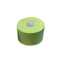 (2 pezzi verde) Battiscopa morbido - Striscia terminale per cucina e bagno 38 mm 3,2 m, guarnizione autoadesiva, striscia pieghevole flessibile, guarn