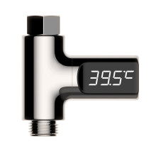 LED Shower Thermometer, phe Digital Thermometer 5-85C, with 360 Rotatable Thermometer, LED Water Meter, Shower Water Thermometer for Kids Elderly