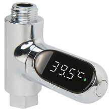 LED Shower Thermometer,phe Digital Thermometer 0-100C, with 360 Rotatable Thermometer, LED Water Meter, Shower Water Thermometer for Kids Elderly