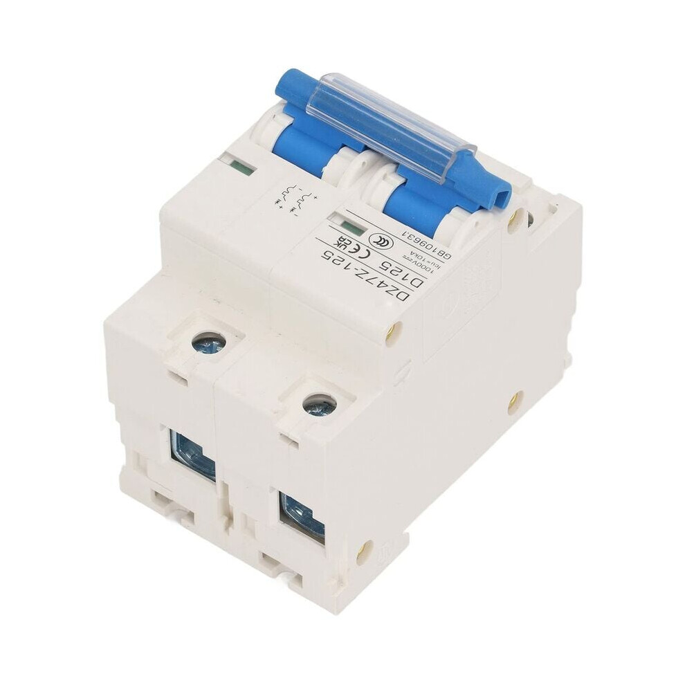 Circuit Breaker, Dc 1000V 125A Miniature Circuit Breaker Short Circuit Protection For Pv System (Blue) 9469042609748